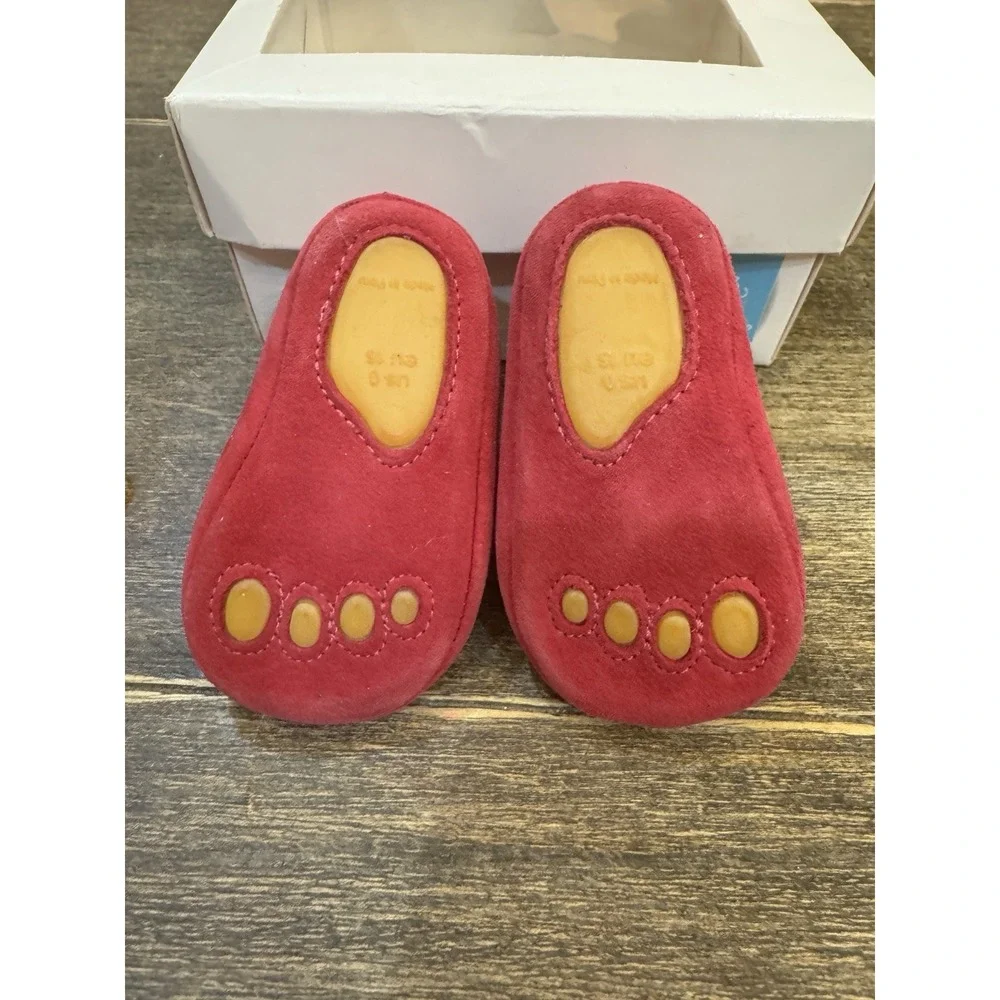 Elephantito Kids' Baby Slippers-K‎ Crib Shoe Suede Fuchsia Size 0M
